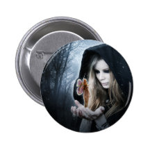 Fairy and Girl Button