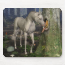 Fairy and unicorn. mousepads