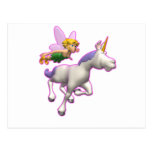 Fairy and Unicorn Postcard