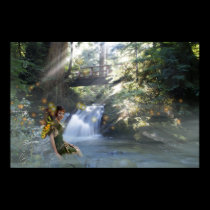 Fairy and waterfall posters