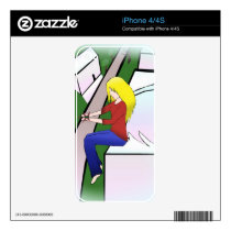 fairy angel with butterfly city iphone 4s decal