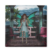 Fairy Aqua Blythe Magnet by FairytaleDesigns Fairy Aqua Blythe Magnet
