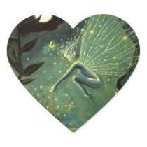 Fairy Art Heart Sticker - "Crystal Water Sprite" stickers