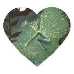 Fairy Art Heart Sticker - "Crystal Water Sprite"