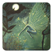Fairy Art Square Stickers - "Crystal Water Sprite" stickers