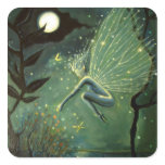 Fairy Art Square Stickers - "Crystal Water Sprite"