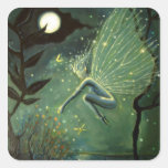 Fairy Art Square Stickers - "Crystal Water Sprite"