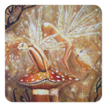 Fairy Art Square Stickers - "Earth Sprites" stickers