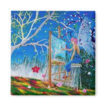 Fairy Artist Faery magnets by mozache Fairy Artist Faery magnets