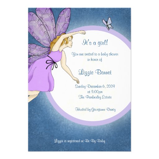 Fairy Baby Shower invitation 5" X 7" Invitation Card | Zazzle
