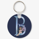Fairy Blue Monogram B keychains by initials Fairy Blue Monogram B keychains