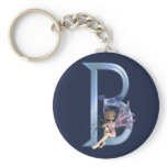 Fairy Blue Monogram B Keychain