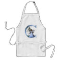 Fairy Blue Monogram C aprons by initials Fairy Blue Monogram C aprons