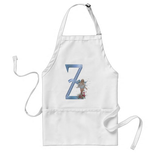 Fairy Blue Monogram Z Apron
