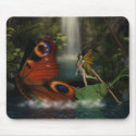 Fairy Boat Scene, butterfly, water mousepads