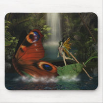 Fairy Boat Scene, butterfly, water mousepads by moonlake Fairy Boat Scene, butterfly, water mousepads