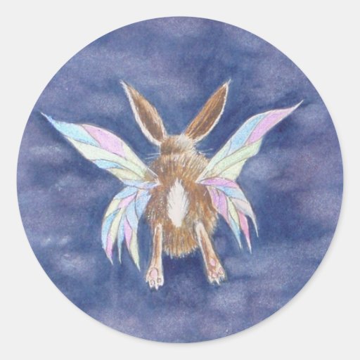 Fairy Bunny  Round Sticker