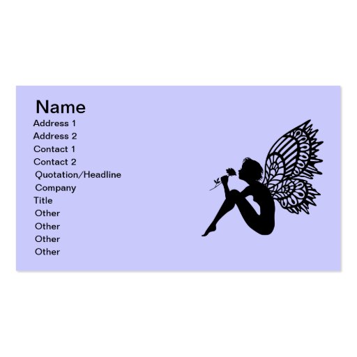 Fairy business card