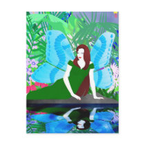 Fairy by a Pond 2 - Postcard