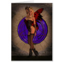 Fairy card sexy in basque and suspenders