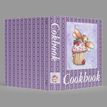 Fairy Cat And Cupcake Cookbook Binder binders