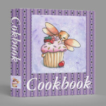 Fairy Cat And Cupcake Cookbook Binder binders