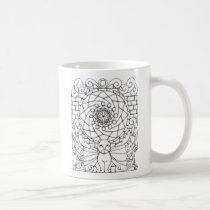 Fairy Cat and Rose Window mugs