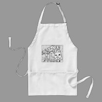 Fairy Cat W Books aprons