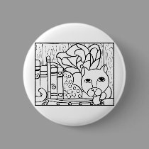 Fairy Cat W Books buttons