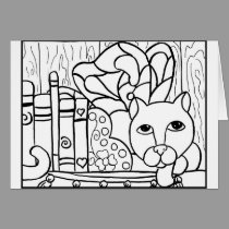 Fairy Cat W Books cards