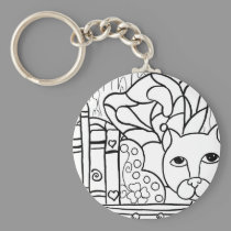 Fairy Cat W Books keychains