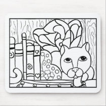 Fairy Cat W Books mousepads