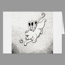 Fairy Cat W Butterfly cards