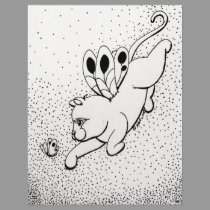 Fairy Cat W Butterfly letterhead