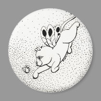 Fairy Cat W Butterfly magnets