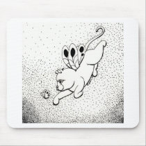 Fairy Cat W Butterfly mousepads