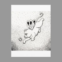 Fairy Cat W Butterfly postcards
