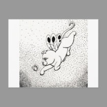 Fairy Cat W Butterfly postcards