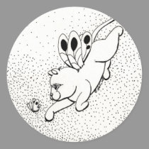 Fairy Cat W Butterfly stickers