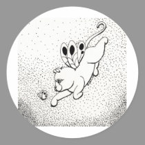 Fairy Cat W Butterfly stickers