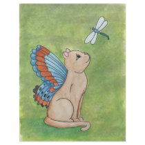 Fairy Cat With Dragonfly flyers by BeMusedArt Fairy Cat With Dragonfly flyers