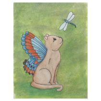 Fairy Cat With Dragonfly letterhead by BeMusedArt Fairy Cat With Dragonfly letterhead