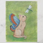 Fairy Cat With Dragonfly Personalized Flyer