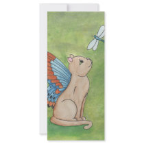 Fairy Cat With Dragonfly rack cards