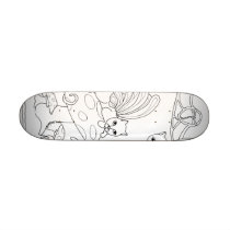 Fairy Cats and Mushroom skateboards by BeMusedArt Fairy Cats and Mushroom skateboards