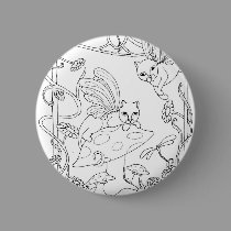 Fairy Cats N Mushroom buttons