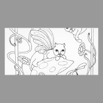 Fairy Cats N Mushroom photo cards