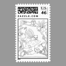 Fairy Cats N Mushroom stamps