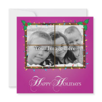 Fairy Christmas Lights Custom Photo Card invitations by PhotoGreetings Fairy Christmas Lights Custom Photo Card invitations