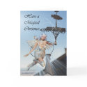 Fairy christmas scene, fairy holding weather vane cards by moonlake Fairy christmas scene, fairy holding weather vane cards